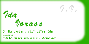 ida voross business card